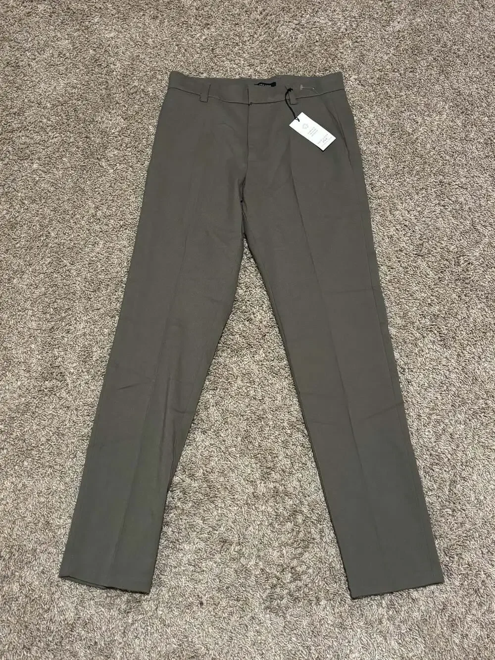 New Look Men's Olive Green Dress Trousers, Size 28R